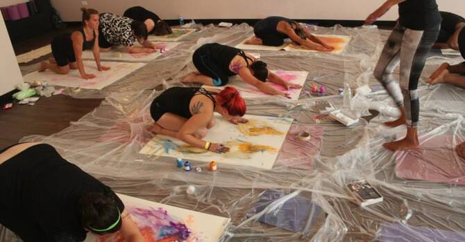 Practice Yoga & Make Art. Are you down, dog? image